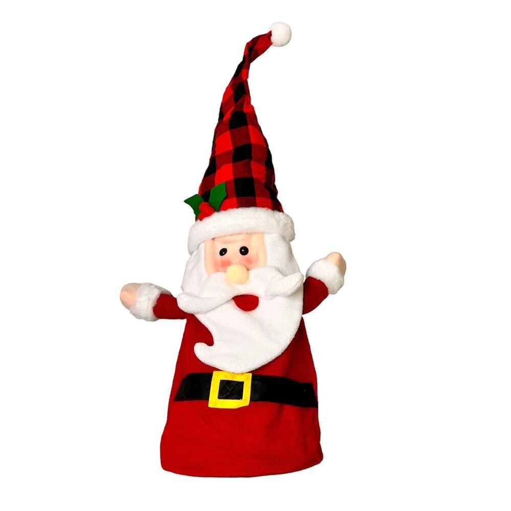 Santa Clause Christmas Tree Topper Mantel Floor Decoration Collapsible NIP